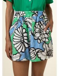 FRNCH - Printed Elasticated Waist Shorts Xs - Lyst
