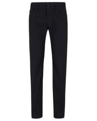 BOSS - Dark Melange Stretch Denim Regular Fit Smart Jeans 38/34 - Lyst