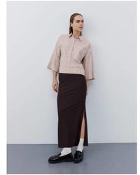 Sofie Schnoor - Over Sized Shirt Off /rosy Brown Stripe 38 - Lyst