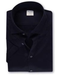 Stenströms - Blue Short Sleeve Slimline Jersey Shirt 8400048270190 1 - Lyst