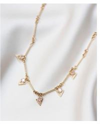Zoe & Morgan - Hyacinth Quartz Gold Necklace One Size - Lyst
