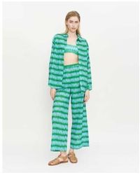 Compañía Fantástica - Summer Striped Blouse Green - Lyst