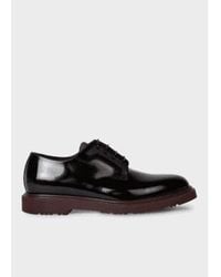 Paul Smith - Leather 'mac' Derby Shoes With Bordeaux Soles 7 - Lyst
