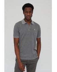 Ecoalf - Polo ted slim fit gris oscuro - Lyst