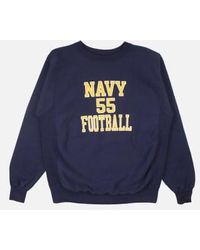 Buzz Rickson's - 55 Football Sweatshirt Navy M - Lyst
