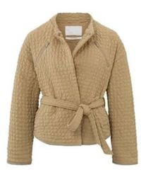 Yaya - Quilted Jacket With Long Sleeves Tannin 34 - Lyst