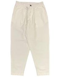 Universal Works - Pleated Track Pant In Ecru - Lyst