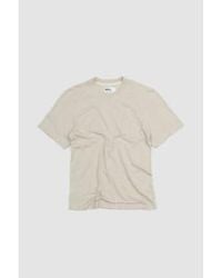Margaret Howell - Schlichtes t-shirt aus bio-baumwoll-leinen-jersey, natur - Lyst
