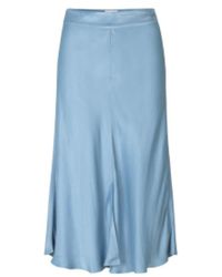 Second Female Skirt Eddy Faded Denim - Blue