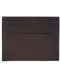 Calvin Klein - Logo Leather Cardholder Wallet Bitter One Size - Lyst