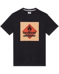 Weekend Offender - T-shirt graphique s lignes bleues en noir - Lyst
