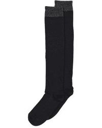 mpDenmark - /silk Knee Socks Black 37-39 - Lyst