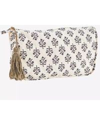 Madam Stoltz - Printed Washbag With Tassel Large Off Patterned - Lyst