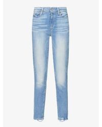 PAIGE - Hoxton Crop Jeans With Frayed Hem 26 - Lyst