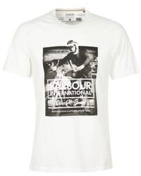 Barbour - Steve mcqueen collaborazione magliette grafica - Lyst