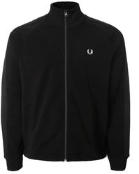 Fred Perry J9547 102 Black Track Jacket in Blue for Men | Lyst