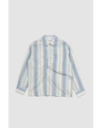 Lemaire - Ls pyjama -hemd pulverblau/wolke grau - Lyst