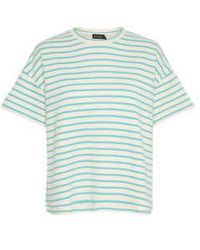 Soaked In Luxury - Slingo Boxy Tee Or And Sea Jet Stripe - Lyst
