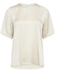 Levete Room - Oyster Gunhilda Silk Mix T-shirt - Lyst