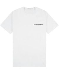 Calvin Klein - Slub Fabric Institutional Chest Logo T-shirt - Lyst