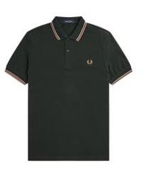 Fred Perry - Slim Fit Twin Tipped Polo Night / Warm Grey / Light Rust - Lyst