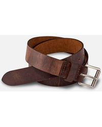 Red Wing Roller Buckle Leather Belt - Brown