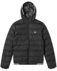 Fred Perry - Hooded Insulated Jacket Xxl - Lyst