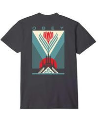 Obey - Power Factory T-shirt - Lyst