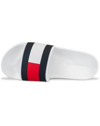 tommy hilfiger sliders white