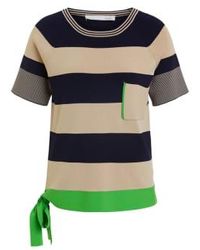 Ouí - Light Stone And Stripe Jumper Uk 10 - Lyst