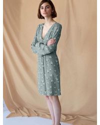 INTROPIA Patterned Butterfly Dress - Blue