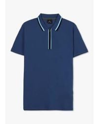 Paul Smith - Herren reguläre kurzarm -reißverschluss -polo -hemd in blau - Lyst