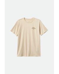 Brixton - Cremefarbenes homer-standard-t-shirt mit kurzen ärmeln - Lyst
