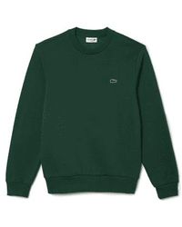 Lacoste - Jogger sweat-shirt en coton biologique vert foncé - Lyst