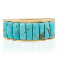 Anna Beck - Rectangular Turquoise Multi Stone Ring Plated / 7 - Lyst
