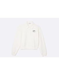 Lacoste - Wmns Embroidered Polo Neck Jogger Sweatshirt - Lyst