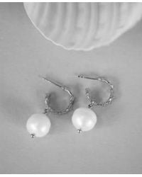 Zoe & Morgan - Pendientes perlas plata asahan - Lyst