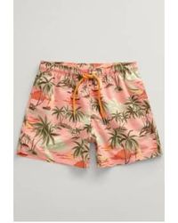 GANT - Hawaiian print swim shorts in peachy 922416008 624 - Lyst