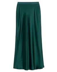 Ahlvar Gallery - Hana Satin Skirt Emerald Xsmall - Lyst