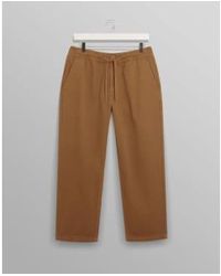 Wax London - Camel orgánico algodón sarga kurt pantalón - Lyst