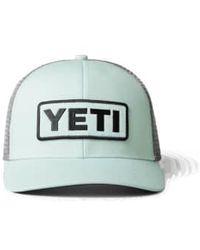 Yeti - Leather Logo Badge Trucker Cap Ice Mint One Size - Lyst