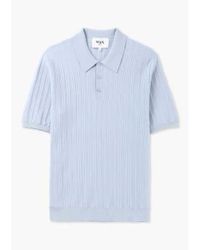 Wax London - S Naples Vertiacal Knit Polo Shirt - Lyst