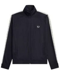 Fred Perry - Kontrast Tape Track Navy S30 - Lyst