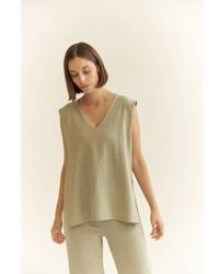 Mus & Bombon - Knitted Top Clico Color S / Vert - Lyst