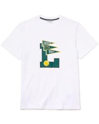 Lacoste - Pennants L Badge Cotton Tee 1 - Lyst