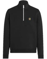 Belstaff - Viertel zip sweatshirt schwarz - Lyst