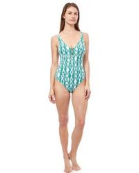Gottex - E24032074 Iota Swimsuit In Emerald - Lyst