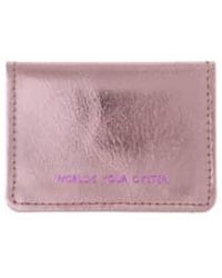 VIDA VIDA - Pink Leather Worlds Your Oyster Travel Card Holder Leather - Lyst