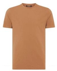 Remus Uomo - Kamel Basic Round Neck T -Shirt - Lyst