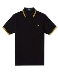Fred Perry - Slim Fit Twin Tipped Polo And Yellow 1 - Lyst